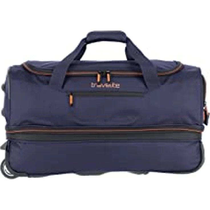 Travelite Koffer Basics Blau (51 l, S), sportliche Trolley-Reisetasche mit integrierter Dehnfalte und laufruhigen Inlinerrollen – Bild 3