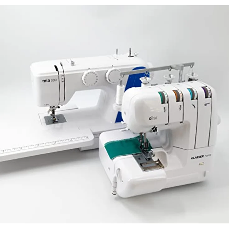 GLAESER home Nähmaschine GLAESERhome Advanced-Bundle ol50 + mia300, 24 vorprogrammierte Stiche, Kinderleichtes Einfädeln, intuitive Bedienung – Bild 3