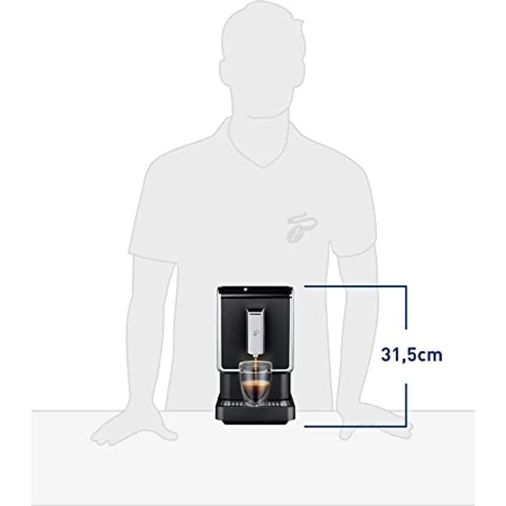 Tchibo Kaffeevollautomat Esperto Caffè für Caffè Crema und Espresso, Metallic Sand – Bild 4