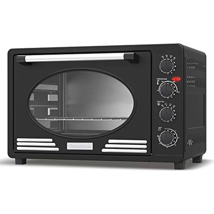 Turbotronic Retro Minibackofen mit Umluft 45l schwarz, rot, blau, beige 2000W, Mini Backofen, Pizzaofen, Grill – Bild 3