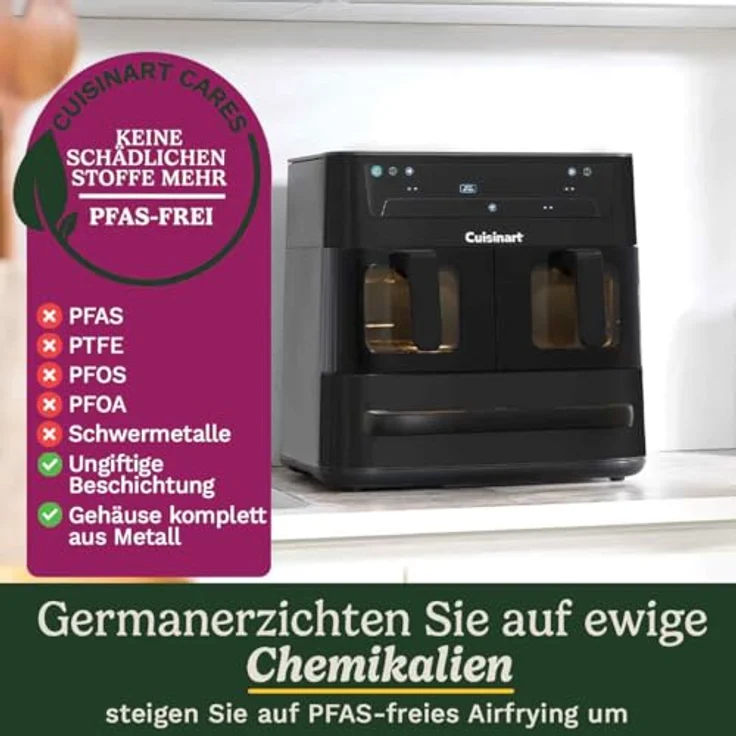 Cuisinart Tri Zone 13,6L Heißluftfritteuse & Ofen, PFAS-frei, schwarze Ausführung, XXXL-Kapazität – Bild 7