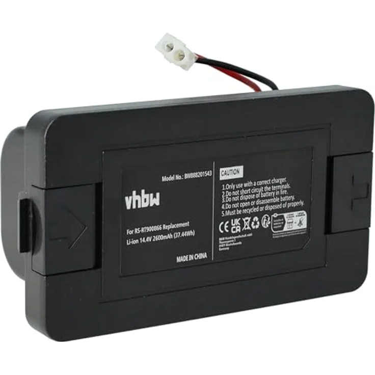 vhbw Akku kompatibel mit Rowenta X-plorer Serie 20 Aqua RR6875, RR6875WH Home Cleaner Heimroboter Schwarz (2600mAh, 14,4V, Li-Ion) - Wiederaufladbarer Hochleistungsakku mit Lithium-Ionen-Technologie – Bild 1