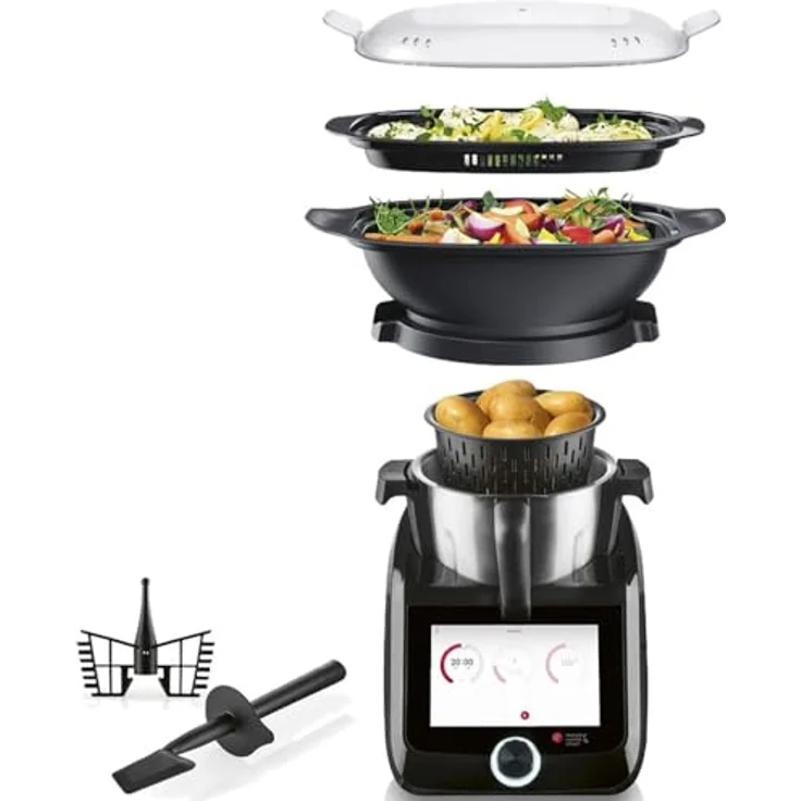 SilverCrest Monsieur Cuisine smart, Küchenmaschine mit 16 Funktionen, integrierter Küchenwaage und WLAN-Funktion, 1.050 Watt – Bild 5
