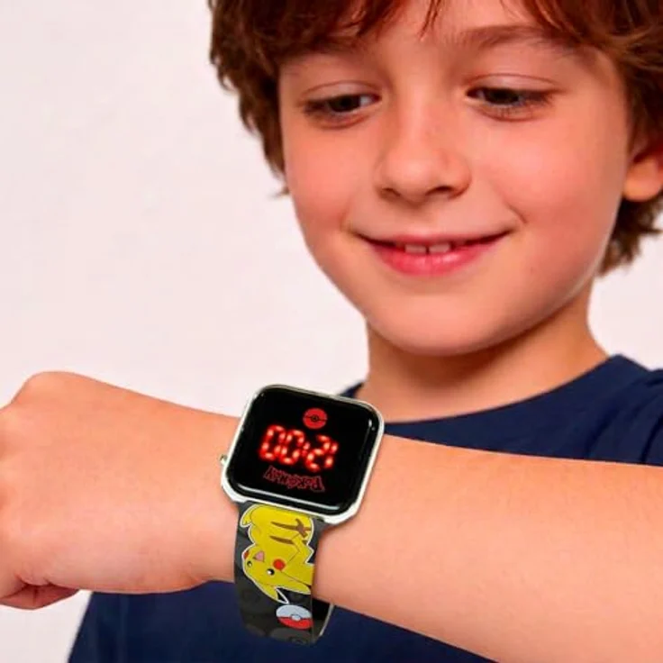 Kids Licensing LED-Digitaluhr für Kinder mit Pokémon-Charakteren, Zeit- und Datumsanzeige, Mehrfarbig – Bild 5