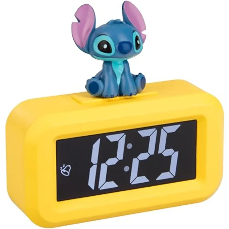 Paladone Products Stitch Mini Icon Wecker, Digitalwecker mit Schlummerfunktion, 8,8 cm, offizielle Disney-Lizenz