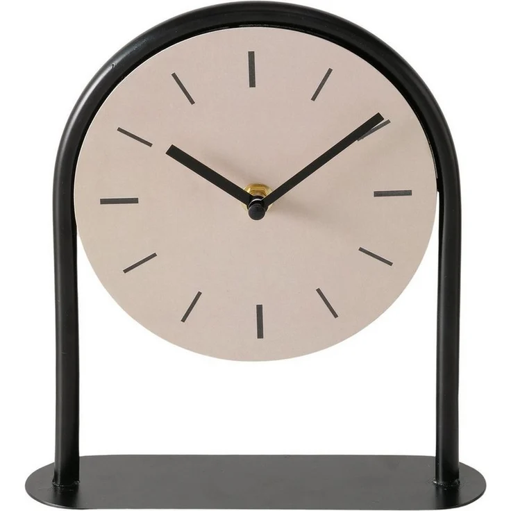 BOLTZE GRUPPE GmbH Tischuhr DIABOLO, Beige und Schwarz, Eisen, Höhe 22 cm, elegantes Design – Bild 1