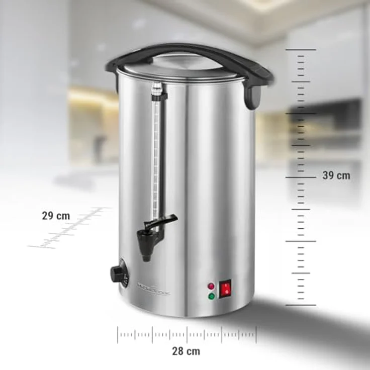 ProfiCook PC-HGA 1196 Heißgetränkeautomat, zum Erhitzen & Warmhalten von z.B. Glühwein-Kaffee-Tee-Punsch oder Suppen, hochwertiges Edelstahlgehäuse, 7 L, Silber – Bild 7