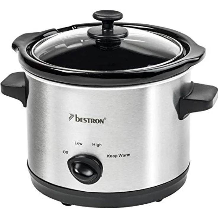 Bestron Dampfgarer, Mit Keramikpfanne und Glasdeckel, 1,5 Liter, 120 Watt, Edelstahl – Bild 3