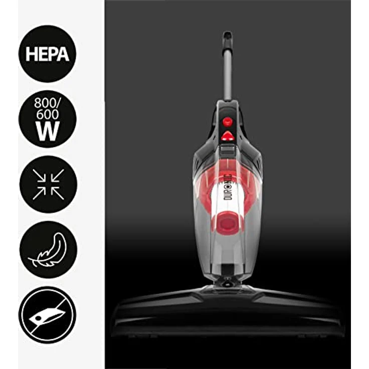 Duronic VC8 -BK beutelloser Staubsauger | 800 Watt | Handstaubsauger | Standstaubsauger | Stielstaubsauger | 2-in-1 Staubsauger | HEPA Filter – Bild 5