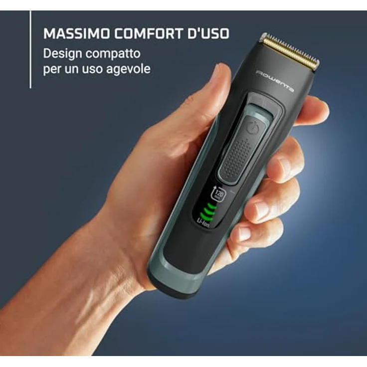 Rowenta Advancer TN5224, Haar- und Bartschneider für Herren mit 29 Schnittlängen, Edelstahlklingen mit Titanbeschichtung, wiederaufladbarer Akku, 120 Minuten Laufzeit – Bild 5