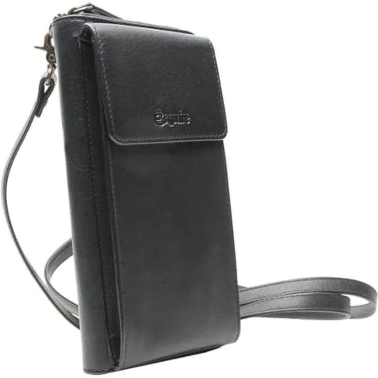 Esquire Peru Handytasche, Leder mit 16 Kreditkartenfächern, 10 cm, schwarz – Bild 2