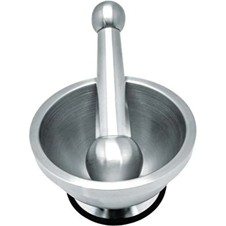 Vin Bouquet FIH 020 - Mörser mit Stößel, Ø 14 cm, mit rutschfester Basis, edelstahlfarben – Bild 4