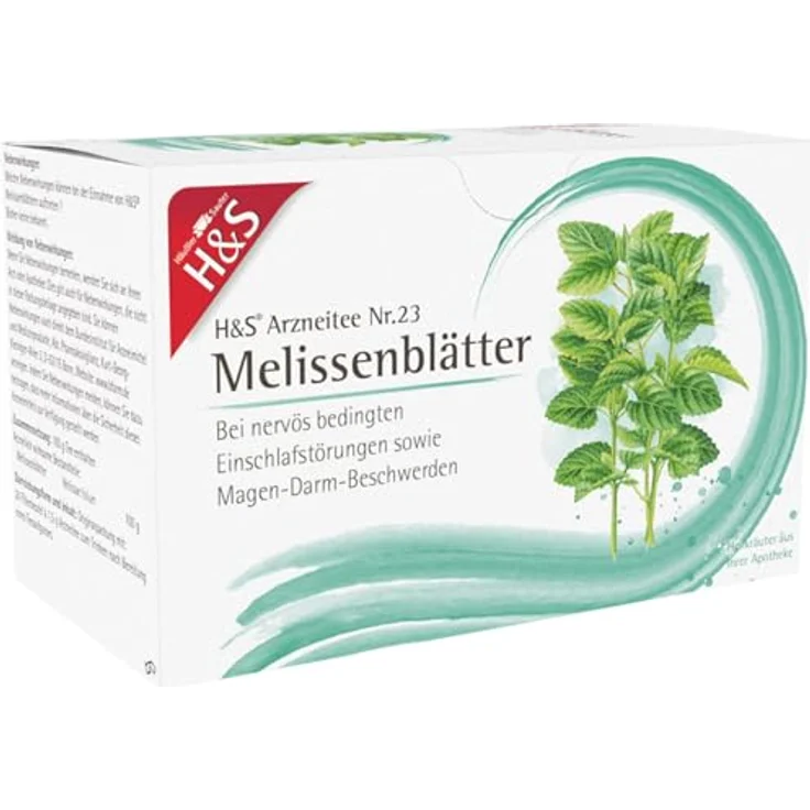 H&S Melissenblätter Filterbeutel, zart-erfrischender Arzneikräutertee, 20x1,5 g – Bild 3