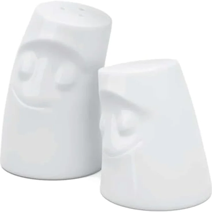 FIFTYEIGHT PRODUCTS Salz- / Pfefferstreuer Würzschmusies Set, Porzellan, 7.5 cm / 5.2 cm, Spülmaschinenfest, Made in Germany – Bild 2