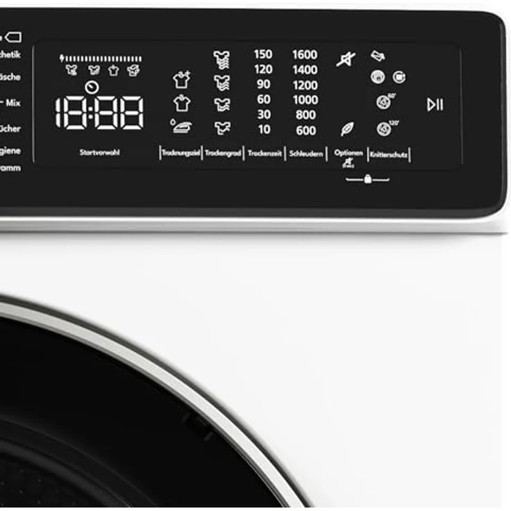 MOCTOR Wärmepumpentrockner DH9007A3W, 7 kg, 15 Programme, WI-FI VeeZyApp, Zwei-Wege-Schleudern, Startzeitauswahl, LED-Display – Bild 4