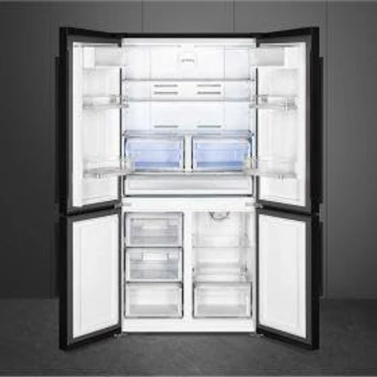 SMEG FQ60NDE, French-Door Side-by-Side Kühlschrank mit No Frost, 91 cm, Schwarz, 572 l, Inverter-Technik, LED-Innenbeleuchtung – Bild 2