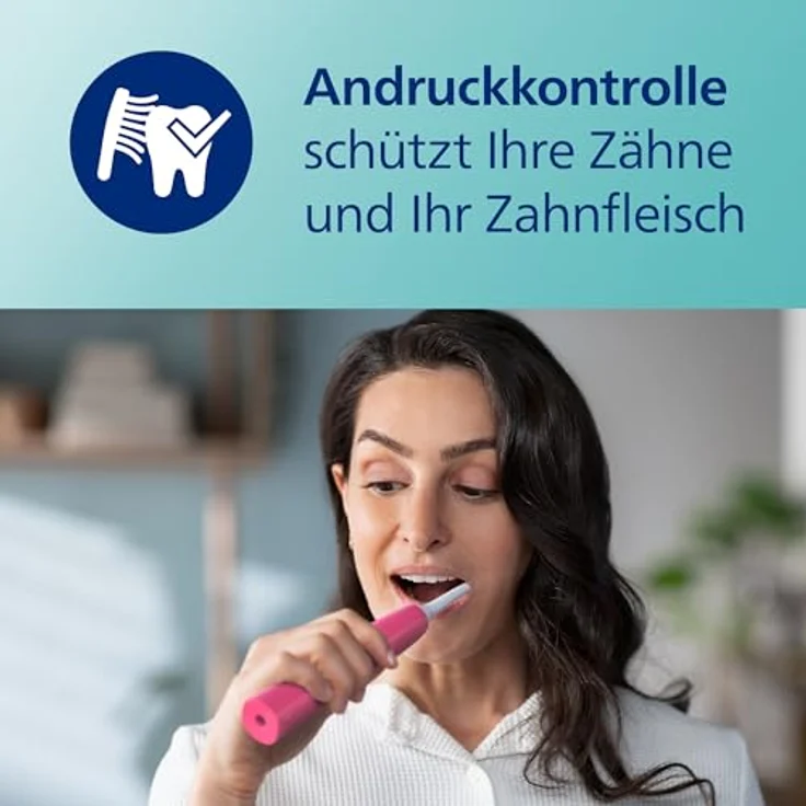 Philips Sonicare 4100 elektrische Zahnbürste mit Schalltechnologie, Paradise Pink Prismatic, Modell HX3689/41 – Bild 4