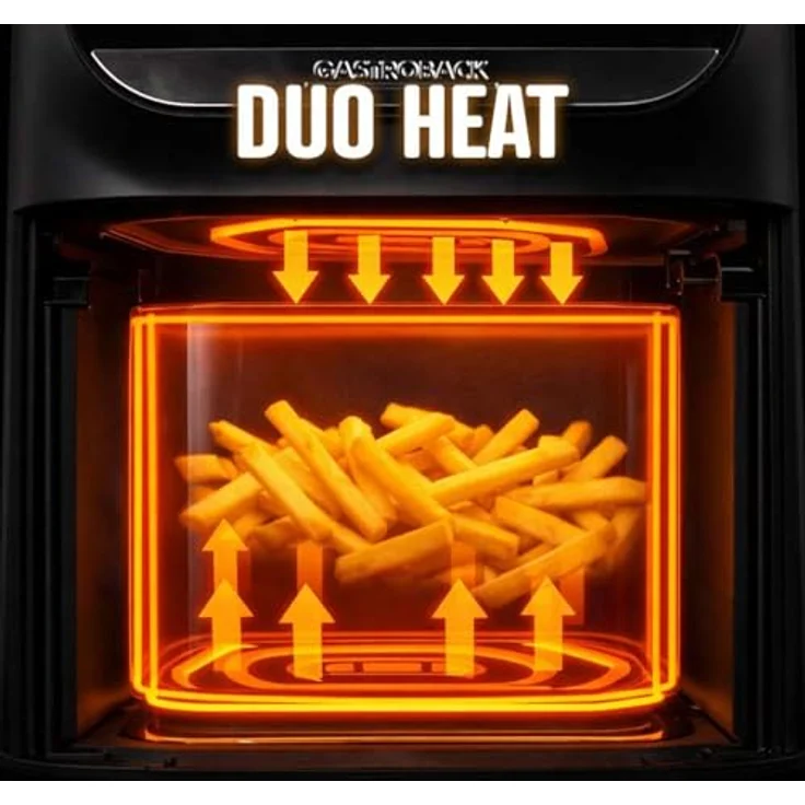 Gastroback Heißluftfritteuse 42585 HEAT & CRISP FAMILY 8 L, 2000 W, Multifunktionale Fritteuse mit Touchscreen und 10 Automatik-Programmen, Schwarz – Bild 4