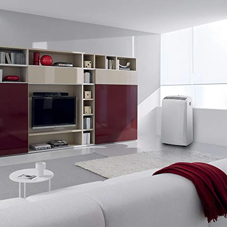De'Longhi Pinguino PAC N82 Eco Silent - mobiles Klimagerät mit Abluftschlauch, leise Klimaanlage für Räume bis 80 m³, Luftentfeuchter, Ventilationsfunktion, 12h-Timer, 2,4 KW, 75 x 45 x 39,5 cm, weiß – Bild 3