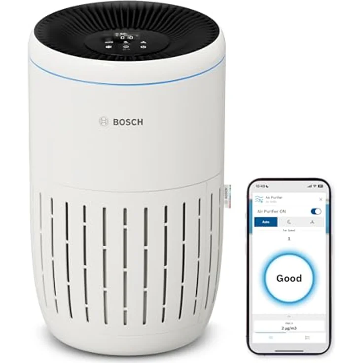 Bosch Air 2000i Smart Luftreiniger - HEPA13 Filter, Smart Sensor, Auto-Modus, Sleep-Modus - 37,5 m² - Weiß – Bild 1