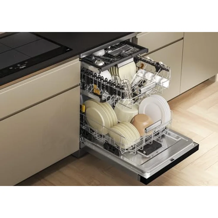 Whirlpool MaxiSpace W7F HS51 X, Freistehender Geschirrspüler, 15 Maßgedecke, Edelstahl Schwarz, Geräuschpegel 41 dB, Energieeffizienzklasse B – Bild 6