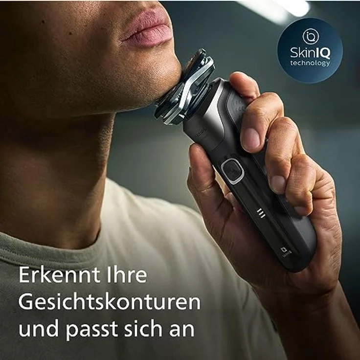 Philips Shaver Series 5000 – Elektrischer Nass- & Trockenrasierer in Carbongrau mit SkinIQ Technologie, 45 selbstschärfenden Klingen & Gesichtshaarsensor – Bild 5