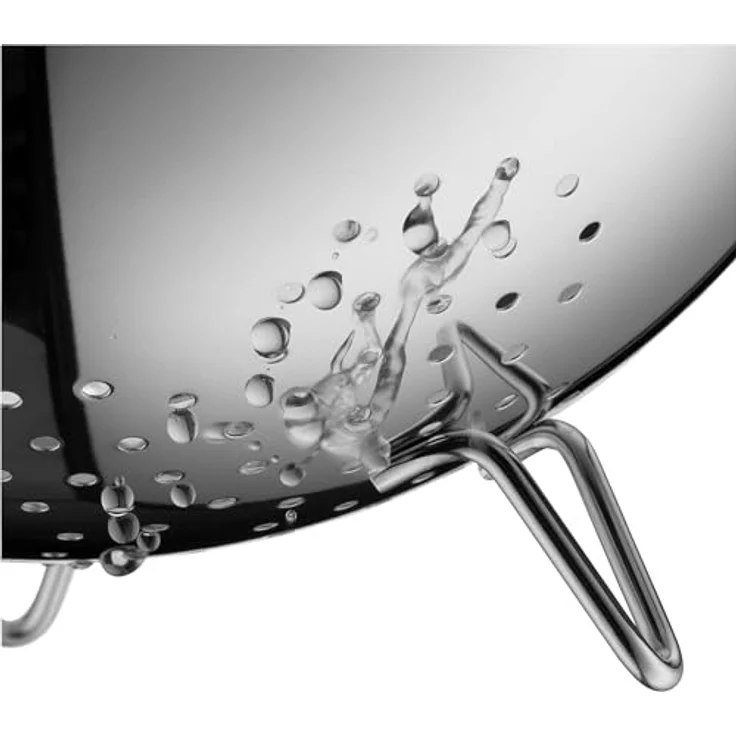 WMF Gourmet Sieb Edelstahl 24 cm, Seiher mit Standfüßen, Nudelsieb, Küchensieb, Cromargan Edelstahl, spülmaschinengeeignet – Bild 5