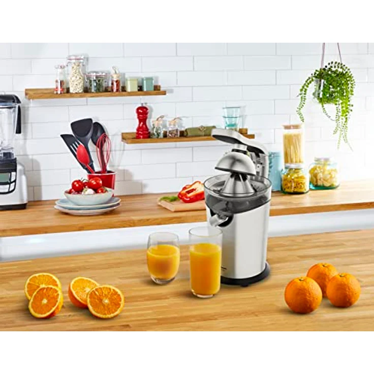 Moulinex Vitapress Pro PC700D Elektrischer Entsafter, 300 W, Edelstahl, direkt am Becher, abnehmbare Teile, Druckhebel, maximale Extraktion, auslaufsicher, rutschfeste Unterseite, Schwarz – Bild 5