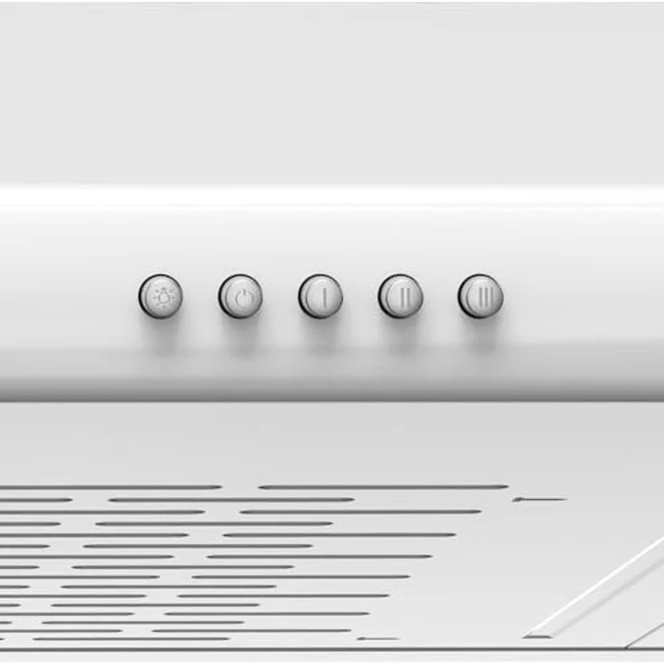 KKT KOLBE Dunstabzugshaube 60 cm | Unterbauhaube | Druckknopf Bedienung | LED-Beleuchtung | Abluft Umluft | 3 Leistungsstufen | Weiß | UBH600W – Bild 5