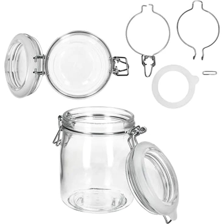 MamboCat NORMA Vorratsglas Set, 3-teilig (0,75L, 1L, 1,5L) mit Bügelverschluss, luftdicht und spülmaschinengeeignet – Bild 7