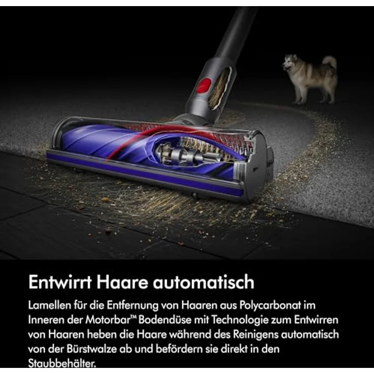 Dyson V8 Origin, 2-in-1-Stabstaubsauger, Beutellos, Silber/Nickel, Zyklonal, 0,54 l, 40 Minuten Laufzeit – Bild 4