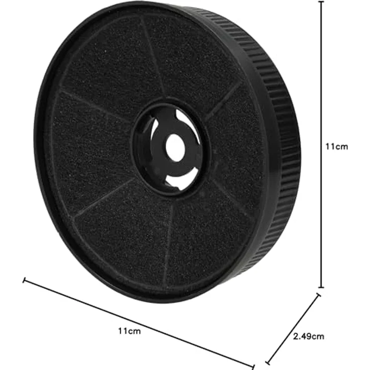 vhbw 4x Aktivkohlefilter kompatibel mit KKT KOLBE K113 -S2 BASE604ED, BASE604WED, TEL350, BASE604S Dunstabzugshaube - Schwarz – Bild 11
