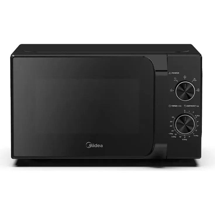 Midea MM20CF2EBK Mikrowelle, 20 Liter Garraum, Timer, schwarz