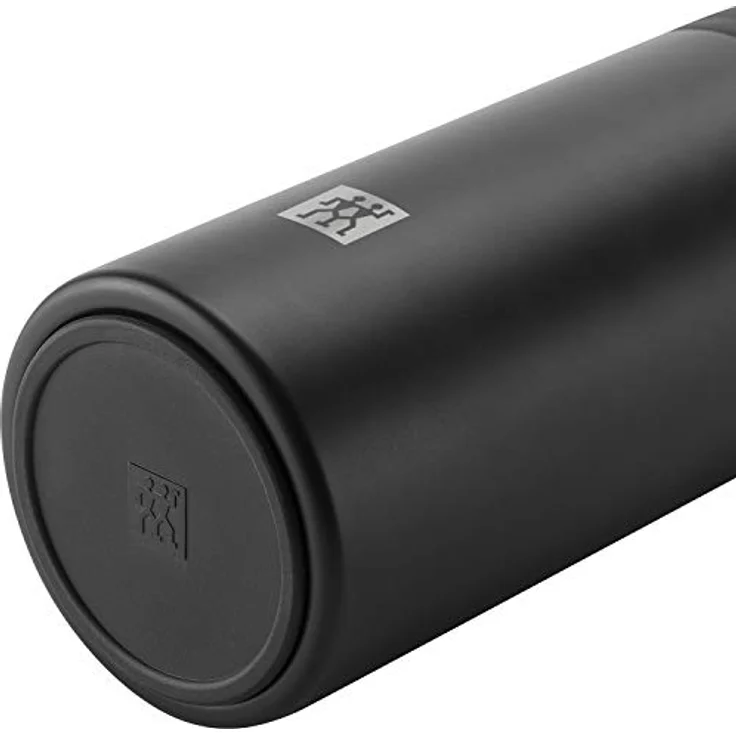 ZWILLING Thermo Thermoflasche, Integrierter Siebeinsatz, Isolierflasche für Tee & Infused Water, Doppelwandisolierung, 420 ml, Höhe: 17,2 cm, Schwarz – Bild 3