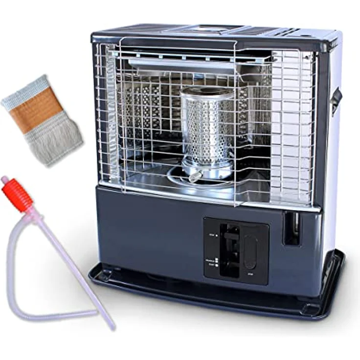 Bluecraft Petroleum-Ofen Tosai 360A Camping-Heizung Heizofen inkl. Handpumpe und Ersatzdocht, 3000 Watt, 4,6 L Tank, blaue Farbe – Bild 1