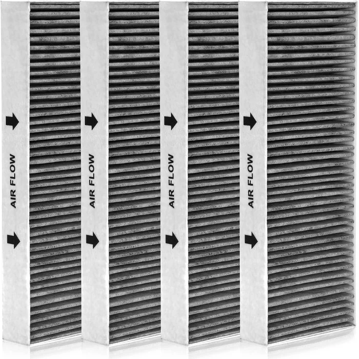 YELID Aktivkohlefilter für Kochfeldabzug 4 Stück, 2x2er Set für Umluft, kompatibel mit Bora Basic BIU BHU BFIU GP4U BIAS BHAS BFIAS, hohe Geruchsabsorption