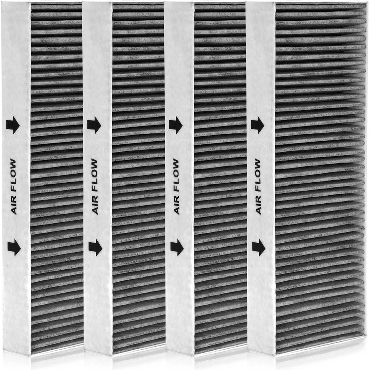 YELID Aktivkohlefilter für Kochfeldabzug 4 Stück, 2x2er Set für Umluft, kompatibel mit Bora Basic BIU BHU BFIU GP4U BIAS BHAS BFIAS, hohe Geruchsabsorption