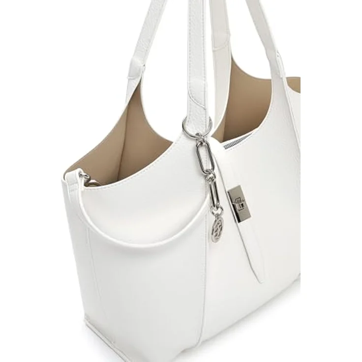 Suri Frey SFY Daggy Shopper Tasche, 40 cm, weiß, aus 100% Polyurethan – Bild 6