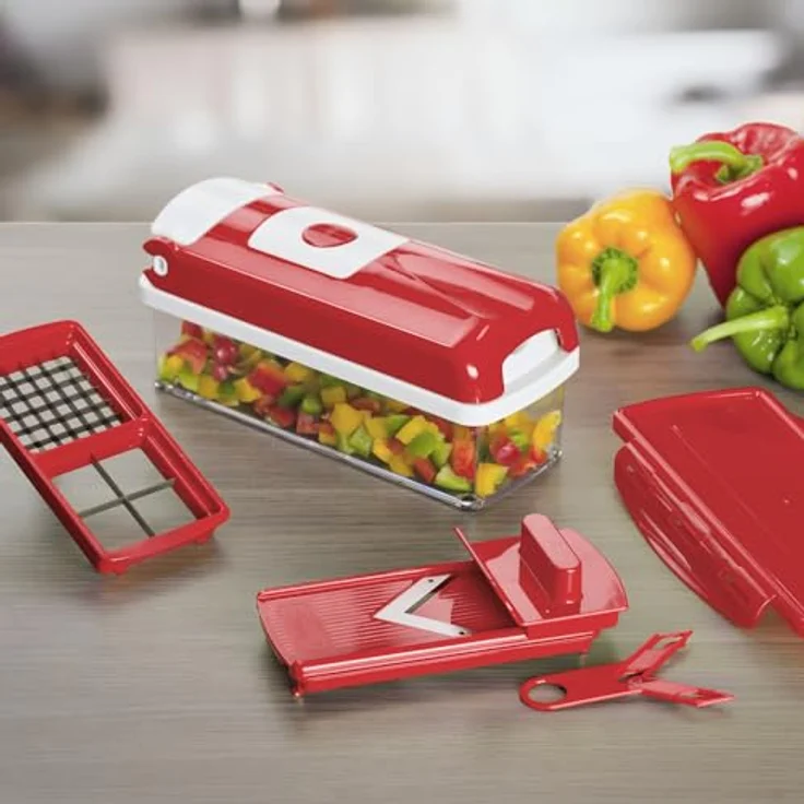 Nicer Dicer Smart, Set 6-tlg. : Rot – Bild 3