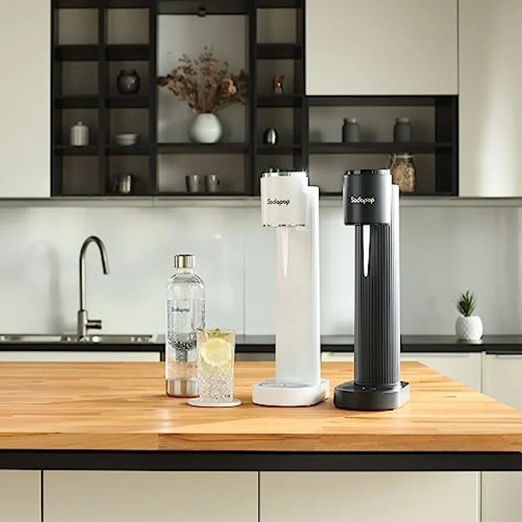 Sodapop Wassersprudler Cooper weiß inkl. 1x PET-Flasche, Stylisch und platzsparend, Höhe 44,8 cm – Bild 5