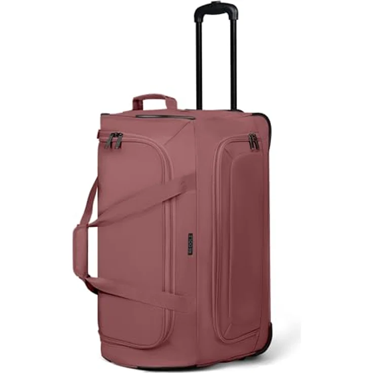 Redolz Duffle Essentials 2 Rollen Reisetasche, 37 cm, rosa, 80 l mit arretierbarem Griff und Reißverschlussfächern – Bild 6