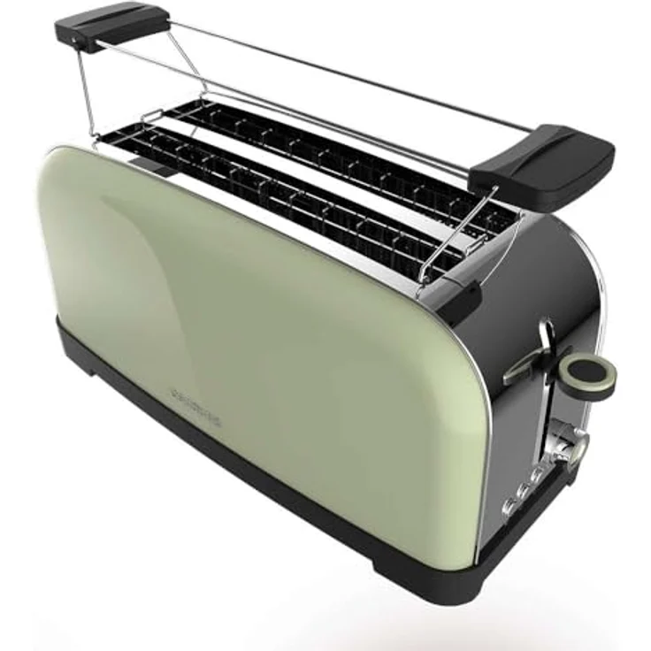 Cecotec Toaster Toastin' time 1500 Green, 1500W, doppelter langer und breiter Schlitz 3,8 cm, Edelstahl, automatische Abschaltung und Pop-up-Funktion – Bild 2