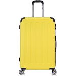 Flexot® Flex-2045 Koffer Zwillingsrollen Reisekoffer Trolley Hartschale (XL, Hell-Gelb)