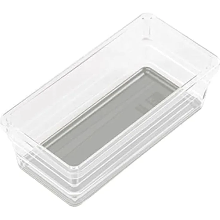KIS Sortierbox Sistemo 7,5x15 cm transparent-grau, stapelbar, Anti-Rutsch-Sicherung