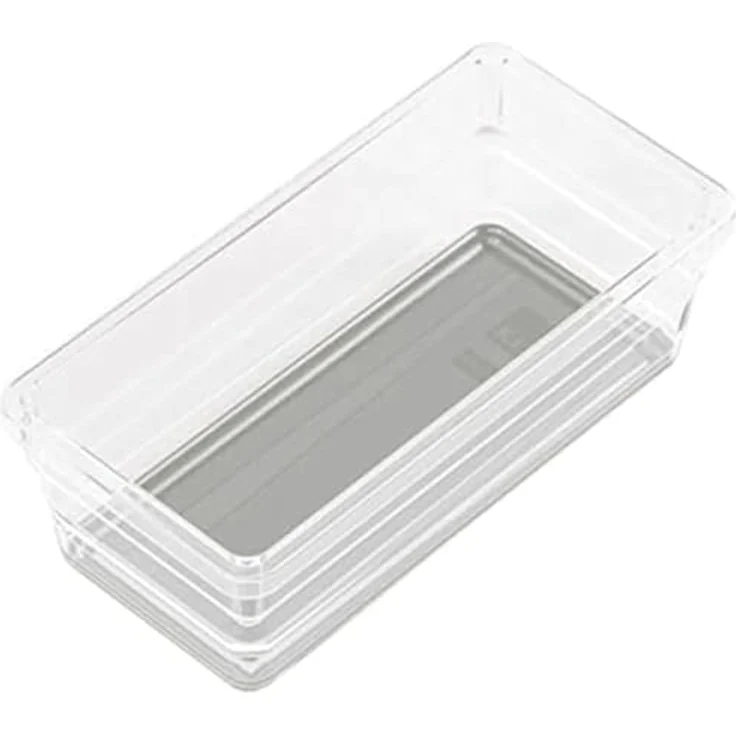KIS Sortierbox Sistemo 7,5x15 cm transparent-grau, stapelbar, Anti-Rutsch-Sicherung