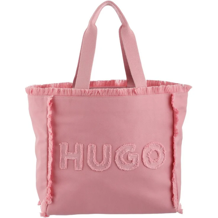 HUGO Shopper Becky Tote CA, große Umhängetasche mit doppeltem Tragegriff, pflegeleichtes Textil, schwarz, ca. 37 x 34 x 17 cm