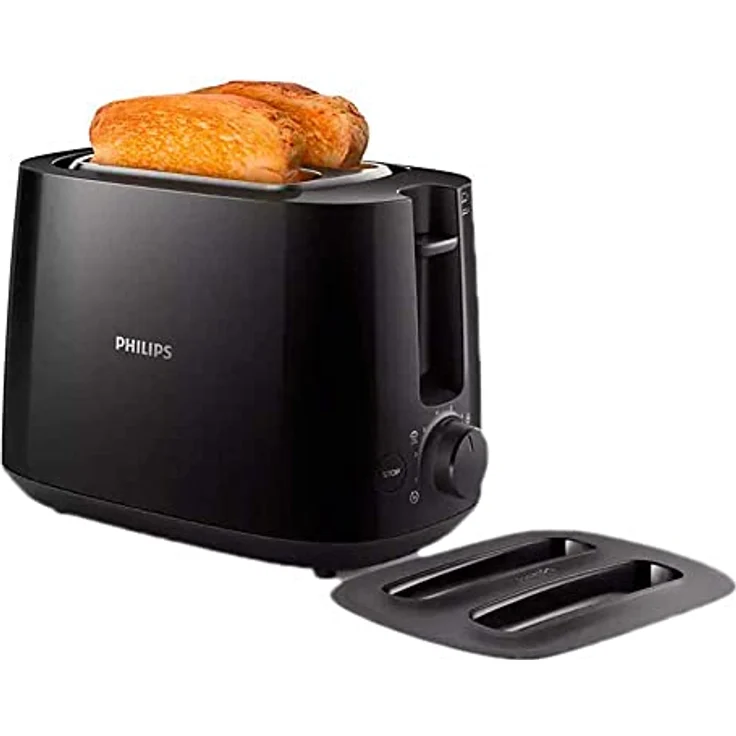 Philips Daily collection HD2582-90 2-Schlitz-Toaster, 900 Watt, 8 Bräunungsstufen, High-Lift-Funktion, Kunststoff, schwarz – Bild 1