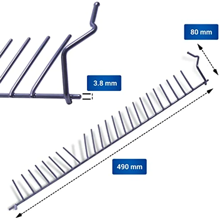 Unterkorbeinsatz Klappstachelreihe Ersatz für Bosch 00668360 668360 23 Stacheln Tellereinsatz Unterkorb Ersatzteile Zubehör für Teller Geschirrspüler/Spülmaschine – Bild 2