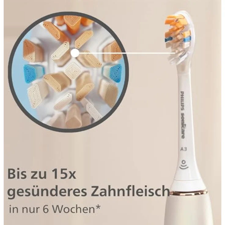 Philips Sonicare Original A3 Premium All-in-One Bürstenkopf für die Komplettpflege HX9092/10, 20x mehr Plaque Entfernung, 2er-Pack, champagner – Bild 6