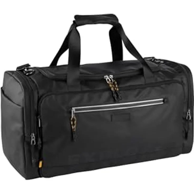 camel active Explore Weekender Reisetasche, 56 cm, schwarz, aus 100% Polyamid, ideal für Reisen und Sport